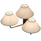 Meyda Lighting Annacostia 19" 3-Light Chemical Antique Brass Wall Sconce With White Fabric Shade