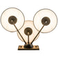 Meyda Lighting Annacostia 19" 3-Light Chemical Antique Brass Wall Sconce With White Fabric Shade