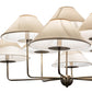 Meyda Lighting Annacostia 42" 9-Light Antique Brass Chandelier With White Fabric Shade