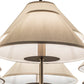 Meyda Lighting Annacostia 42" 9-Light Antique Brass Chandelier With White Fabric Shade