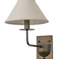 Meyda Lighting Annacostia 8" Antique Brass Wall Sconce With White Fabric Shade