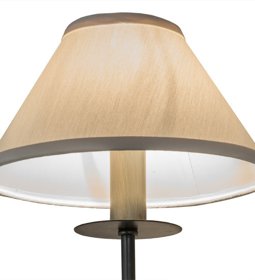 Meyda Lighting Annacostia 8" Antique Brass Wall Sconce With White Fabric Shade