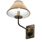 Meyda Lighting Annacostia 8" Antique Brass Wall Sconce With White Fabric Shade