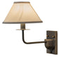 Meyda Lighting Annacostia 8" Antique Brass Wall Sconce With White Fabric Shade