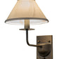 Meyda Lighting Annacostia 8" Antique Brass Wall Sconce With White Fabric Shade