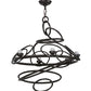 Meyda Lighting Anneau 29" 6-Light Timeless Bronze Chandelier With Beige Quartz Shade Glass