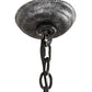 Meyda Lighting Antencio 12" 3-Light Gunmetal Pendant Light With Clear Seeded Shade Glass