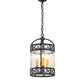Meyda Lighting Antencio 12" 3-Light Gunmetal Pendant Light With Clear Seeded Shade Glass
