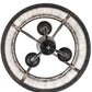 Meyda Lighting Antencio 12" 3-Light Gunmetal Pendant Light With Clear Seeded Shade Glass