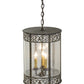 Meyda Lighting Antencio 14" 3-Light Ash Pendant Light With Clear Seeded Shade Glass