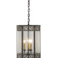 Meyda Lighting Antencio 14" 3-Light Ash Pendant Light With Clear Seeded Shade Glass