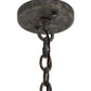Meyda Lighting Antencio 14" 3-Light Ash Pendant Light With Clear Seeded Shade Glass