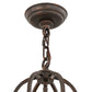 Meyda Lighting Antencio 155286 12" 3-Light Gilded Tobacco Pendant Light With Clear Seeded Shade Glass