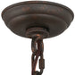 Meyda Lighting Antencio 155287 12" 3-Light Gilded Tobacco Pendant Light With Clear Seeded Shade Glass