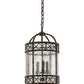 Meyda Lighting Antencio 155291 12" 3-Light Gilded Tobacco Pendant Light With Clear Seeded Shade Glass