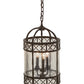 Meyda Lighting Antencio 155291 12" 3-Light Gilded Tobacco Pendant Light With Clear Seeded Shade Glass