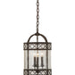 Meyda Lighting Antencio 155291 12" 3-Light Gilded Tobacco Pendant Light With Clear Seeded Shade Glass