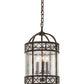 Meyda Lighting Antencio 155291 12" 3-Light Gilded Tobacco Pendant Light With Clear Seeded Shade Glass