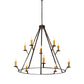 Meyda Lighting Anthracite 54" 10-Light Oil Rubbed Bronze Chandelier With Ivory Faux Candlelight