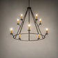Meyda Lighting Anthracite 54" 10-Light Oil Rubbed Bronze Chandelier With Ivory Faux Candlelight