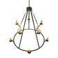 Meyda Lighting Anthracite 54" 10-Light Oil Rubbed Bronze Chandelier With Ivory Faux Candlelight