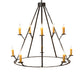 Meyda Lighting Anthracite 54" 10-Light Oil Rubbed Bronze Chandelier With Ivory Faux Candlelight