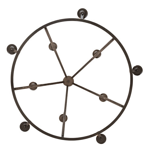 Meyda Lighting Anthracite 54" 10-Light Oil Rubbed Bronze Chandelier With Ivory Faux Candlelight