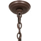 Meyda Lighting Antibes 28" 8-Light Gilded Tobacco Chandelier With Ivory Faux Candlelight