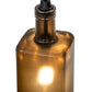Meyda Lighting Antique 4" Solar Black Pendant Light With Amber Bottle Shade Glass