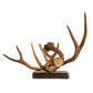 Meyda Lighting Antlers 14" Natural Antler Elk & Mule Deer Wall Sconce