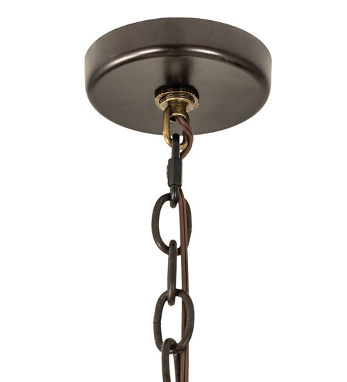 Meyda Lighting Antlers 20" 6-Light 2-Tier Antique Copper Chandelier With Natural Antler Shade