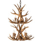 Meyda Lighting Antlers 20" 6-Light 2-Tier Antique Copper Chandelier With Natural Antler Shade
