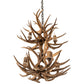 Meyda Lighting Antlers 20" 6-Light 2-Tier Antique Copper Chandelier With Natural Antler Shade