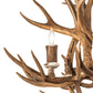 Meyda Lighting Antlers 20" 6-Light 2-Tier Antique Copper Chandelier With Natural Antler Shade
