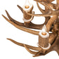 Meyda Lighting Antlers 20" 6-Light 2-Tier Antique Copper Chandelier With Natural Antler Shade