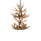 Meyda Lighting Antlers 20" 6-Light 2-Tier Antique Copper Chandelier With Natural Antler Shade