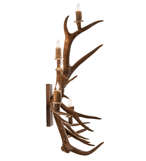 Meyda Lighting Antlers 21" 5-Light Elk & Mule Deer Wall Sconce