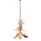 Meyda Lighting Antlers 28" 4-Light Antique Copper White Tail & Fallow Deer Chandelier