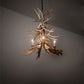 Meyda Lighting Antlers 28" 4-Light Antique Copper White Tail & Fallow Deer Chandelier