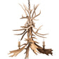 Meyda Lighting Antlers 28" 4-Light Antique Copper White Tail & Fallow Deer Chandelier