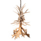 Meyda Lighting Antlers 28" 4-Light Antique Copper White Tail & Fallow Deer Chandelier