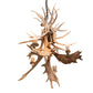 Meyda Lighting Antlers 28" 4-Light Antique Copper White Tail & Fallow Deer Chandelier