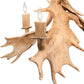 Meyda Lighting Antlers 28" 4-Light Antique Copper White Tail & Fallow Deer Chandelier