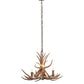 Meyda Lighting Antlers 29" 4-Light Mahogany Bronze Mule Deer Chandelier