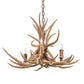 Meyda Lighting Antlers 29" 4-Light Mahogany Bronze Mule Deer Chandelier