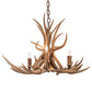 Meyda Lighting Antlers 29" 4-Light Mahogany Bronze Mule Deer Chandelier