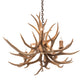 Meyda Lighting Antlers 29" 4-Light Mahogany Bronze Mule Deer Chandelier