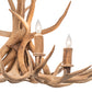 Meyda Lighting Antlers 29" 4-Light Mahogany Bronze Mule Deer Chandelier