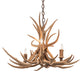 Meyda Lighting Antlers 29" 4-Light Mahogany Bronze Mule Deer Chandelier
