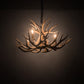 Meyda Lighting Antlers 30" 4-Light Antique Copper Mule Deer Chandelier